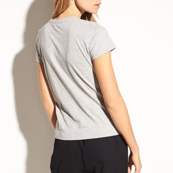 Vince Essential Pima Cotton Gray Crewneck Neck T-Shirt Size Small NWT - Picture 2 of 7